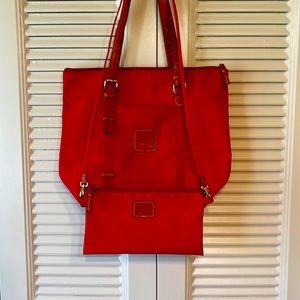 Bric’s Sportina Red Nylon shoulder bag+small crossbody interior bag.